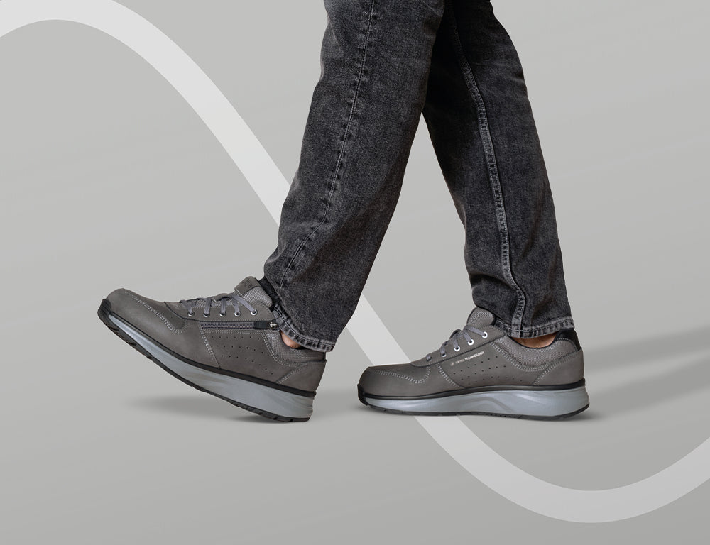 Mens Active Zip Dynamo Dark Grey Trainers