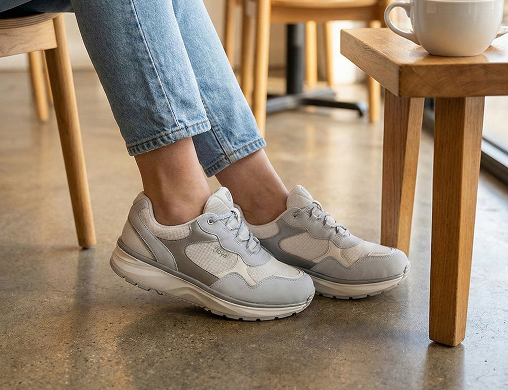 Joya Womens Active Tina III Blue White Trainers ShoeMed