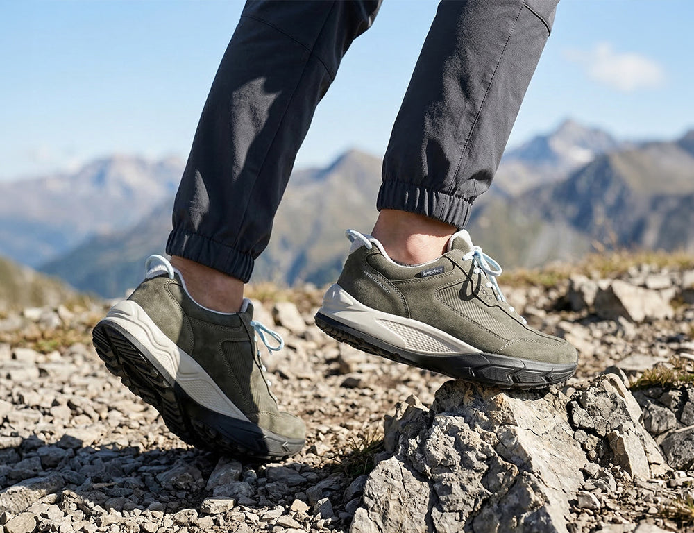 Joya Womens Active Waterpoof Seefeld Dark Grey Green Hiking Shoes ShoeMed