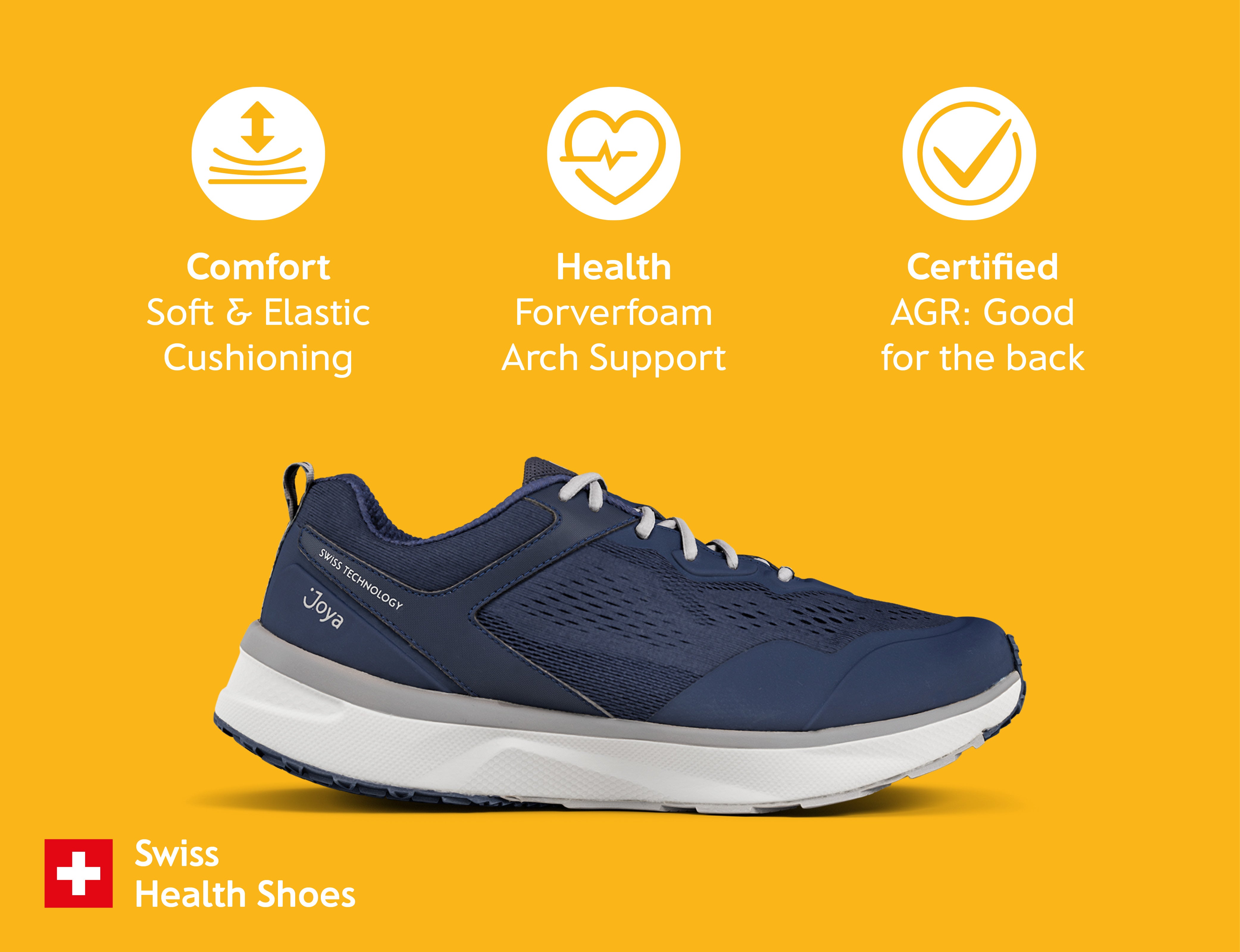 Joya Mens Active Veloce Dark Blue Horizon Special Edition Trainers ShoeMed