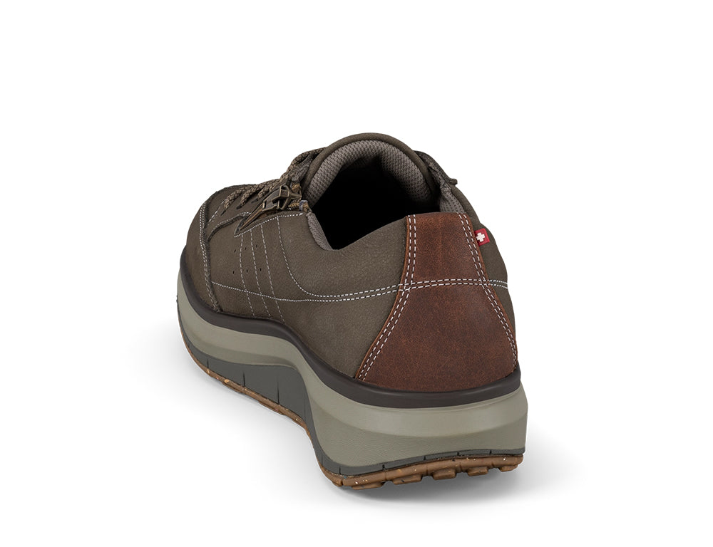 Mens Wave Wide-Fit Zip Moscow Brown Shoes