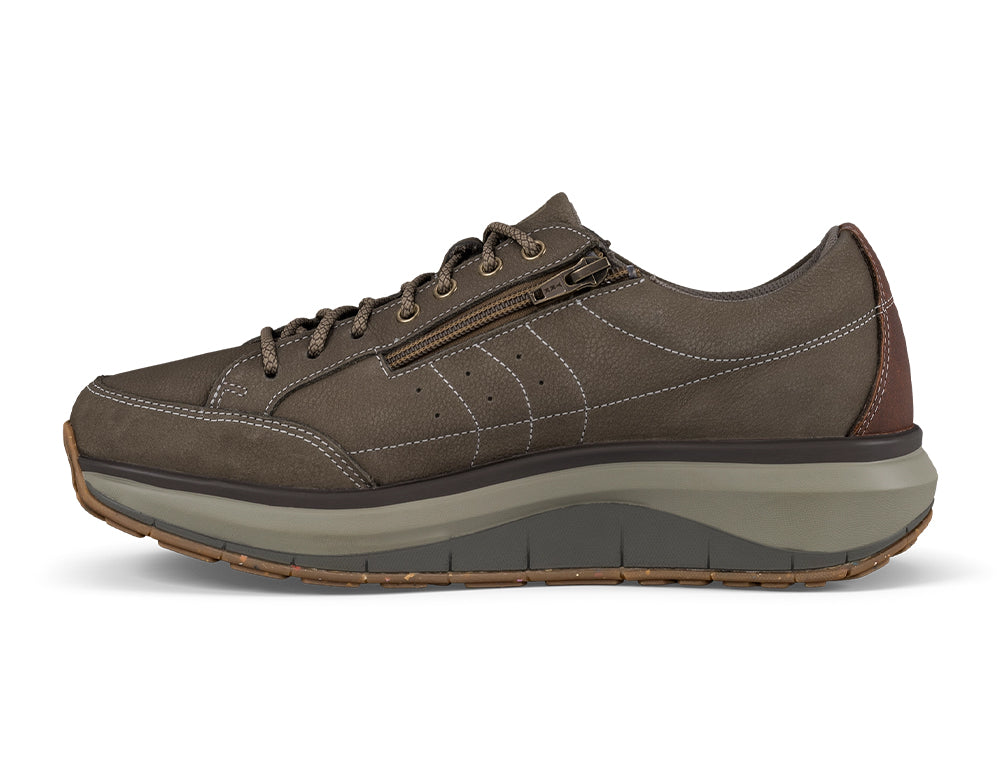 Mens Wave Wide-Fit Zip Moscow Brown Shoes