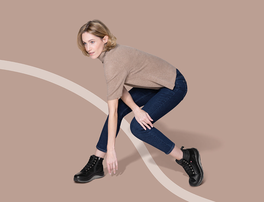 Womens Wave Wide-Fit Dublin Black Boots