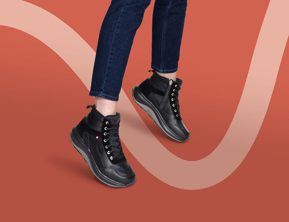 Womens Wave Wide-Fit Dublin Black Boots