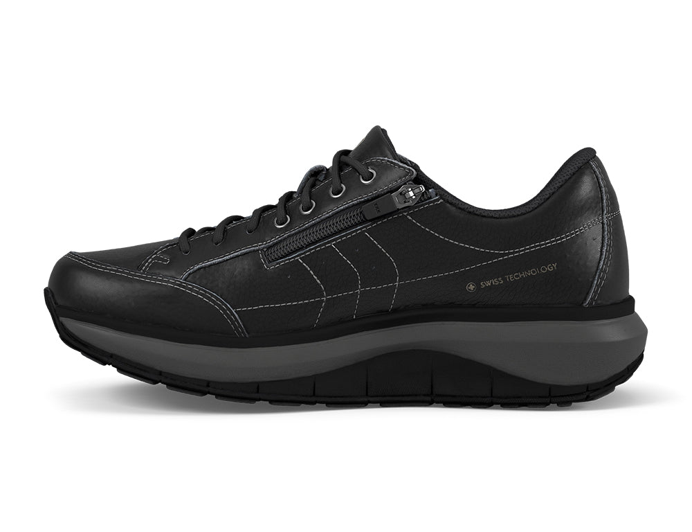 Mens Wave Wide-Fit Zip Moscow Black Shoes