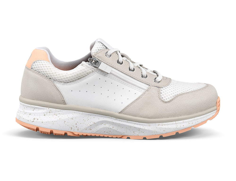 Joya Womens Active Zip Dynamo White Beige Trainers ShoeMed