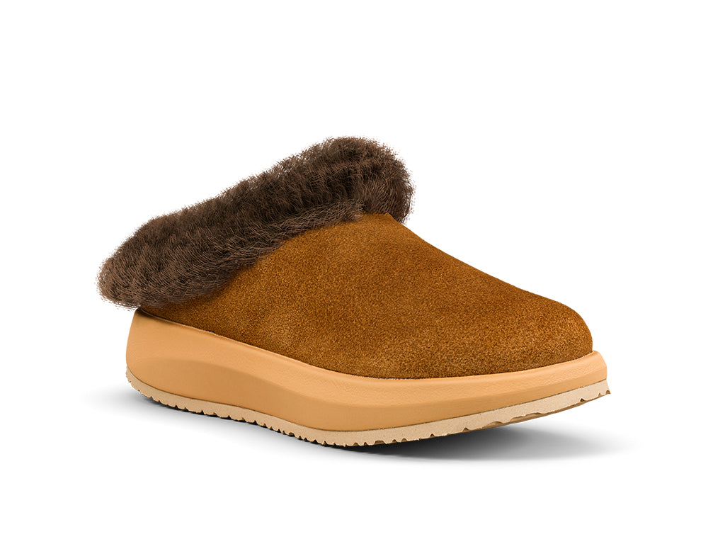 Womens Senso Riga Fur Brown II Slippers