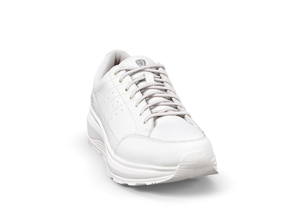 Joya Mens Wave Wide-Fit Zip Moscow White Shoes ShoeMed