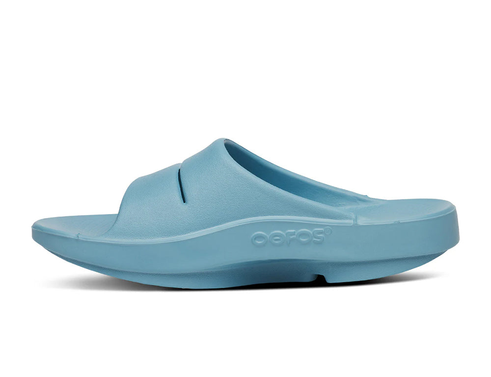Oofos OOfos OOahh Ocean Blue Recovery Slides ShoeMed