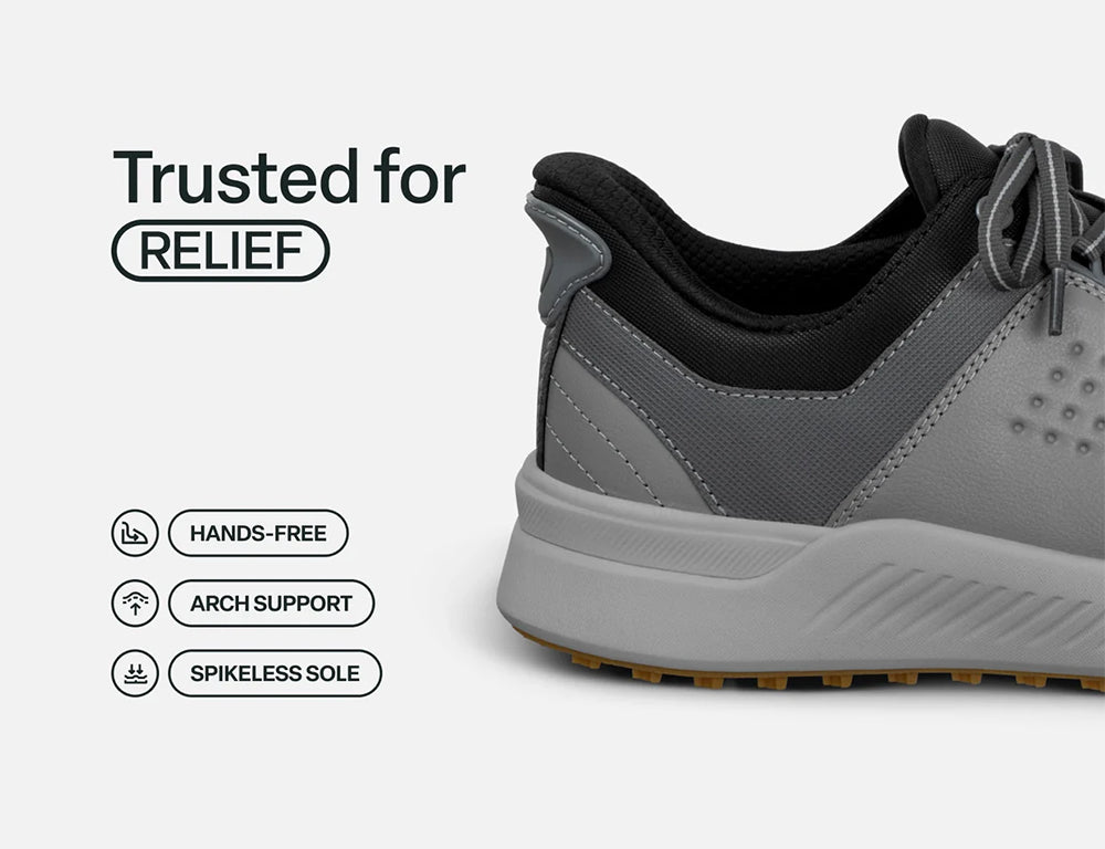 Mens Hands-Free Birdie Grey Golf Shoes