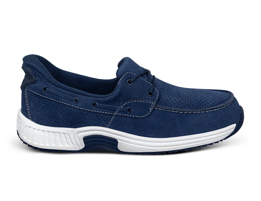 Womens Hands-Free Captain Navy Boat Shoes