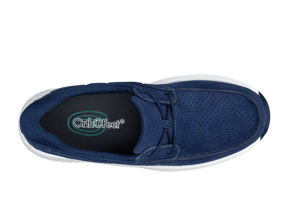 Womens Hands-Free Captain Navy Boat Shoes