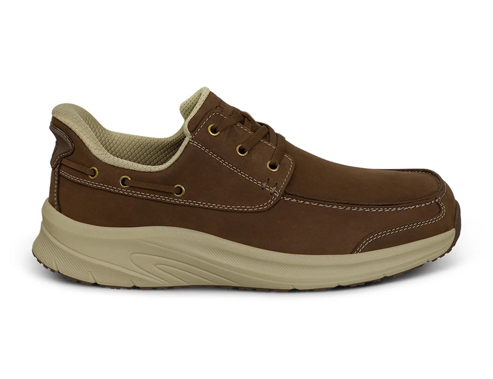 Mens Hands-Free Commander Brown Boat Shoes