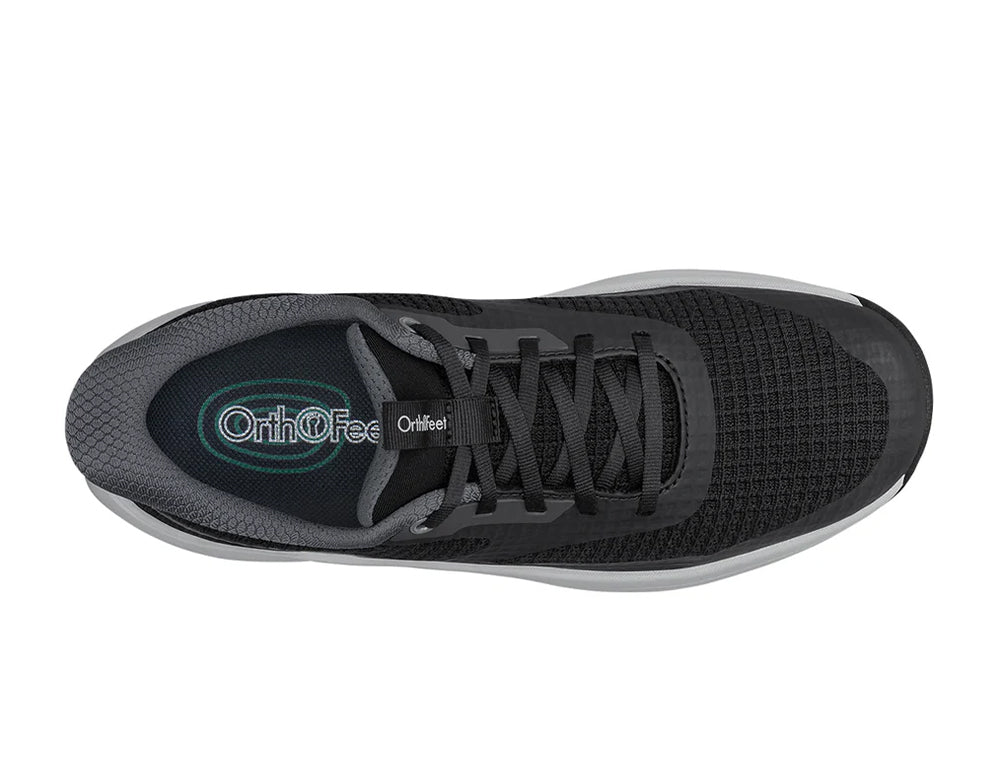 Mens Hands-Free Fairway Black Grey Golf Shoes