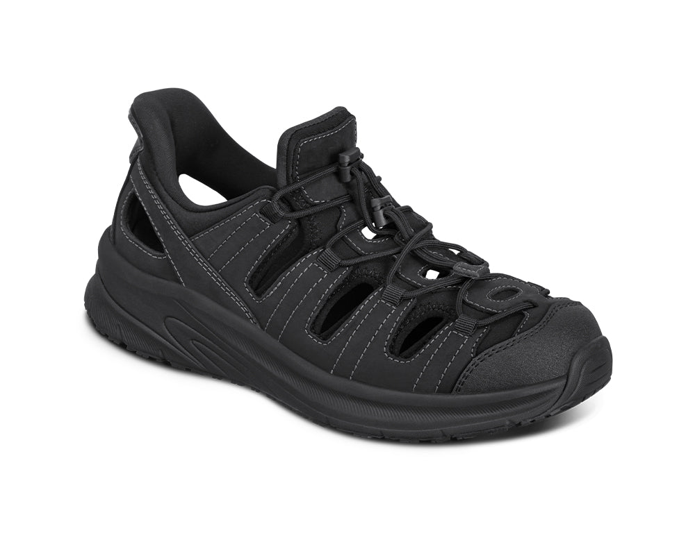 Mens Hands-Free Saturn Black Hiking Sandals