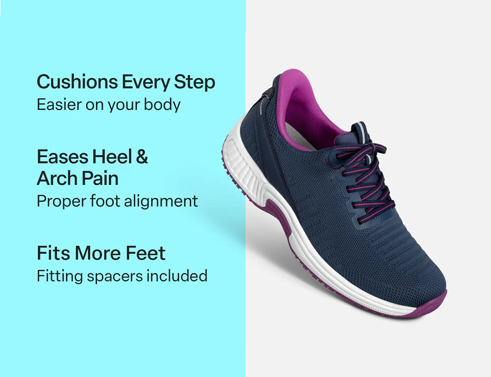 Womens Hands-Free Kita Navy Orchid Trainers