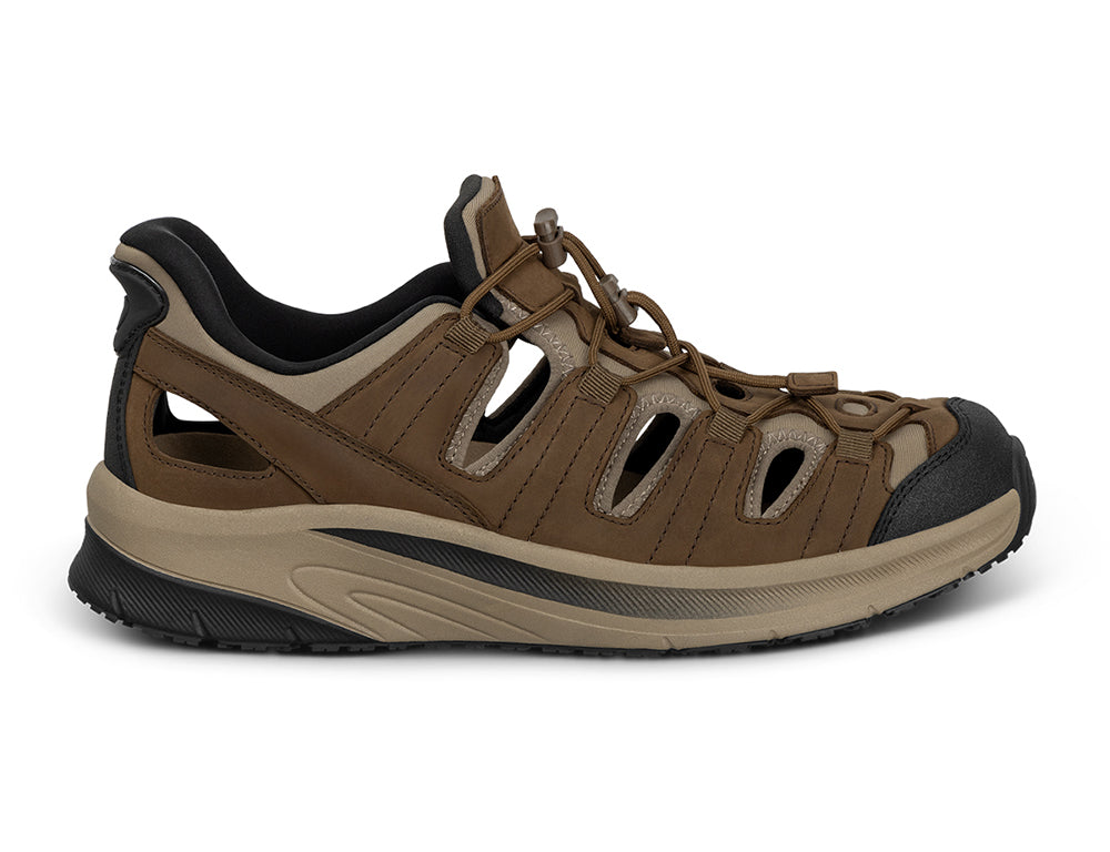 Mens Hands-Free Saturn Brown Hiking Sandals