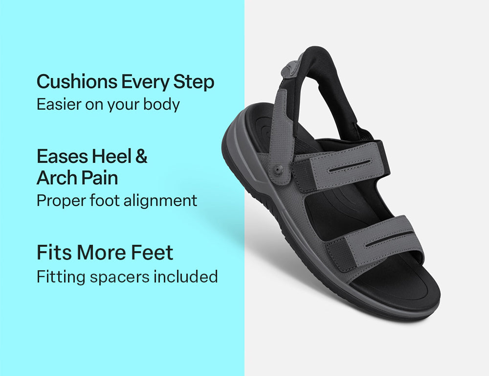 Mens Hands-Free Neptune Grey Sandals