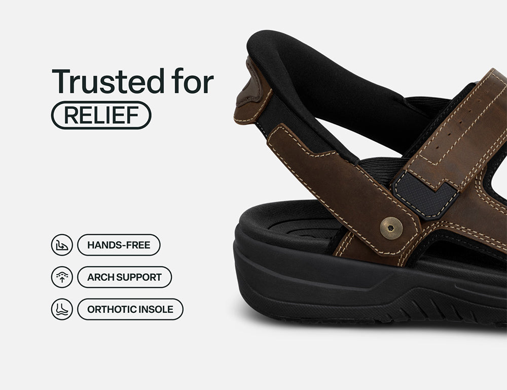 Mens Hands-Free Mercury Brown Sandals