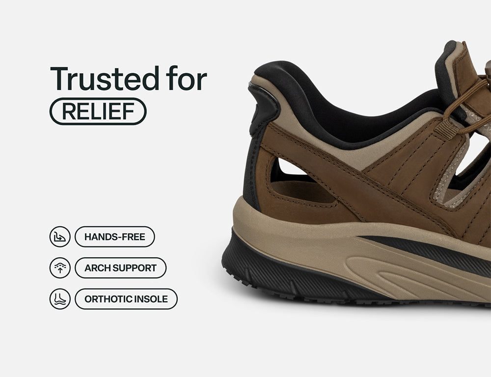 Mens Hands-Free Saturn Brown Hiking Sandals