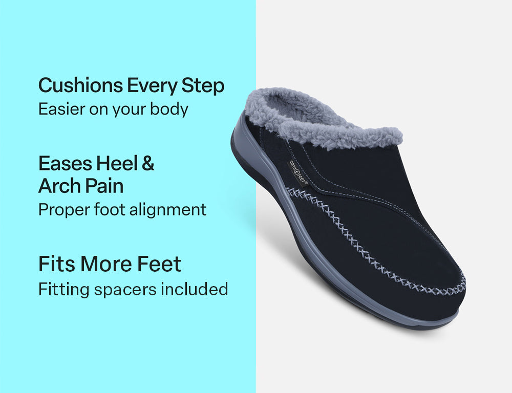 Womens Hands-Free Charlotte Black House Shoes