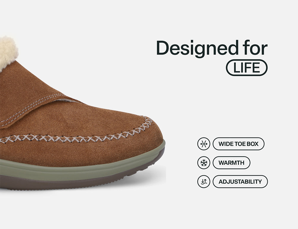 Womens Hands-Free Charlotte Camel House Shoes