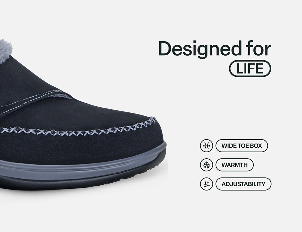 Womens Hands-Free Charlotte Black House Shoes