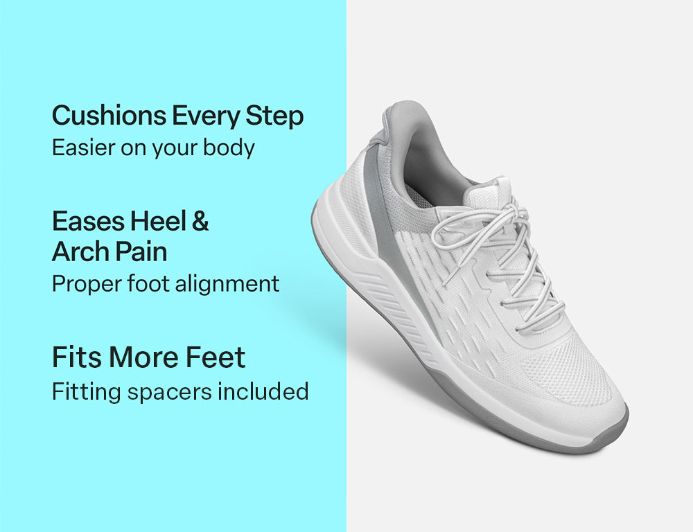 Womens Hands-Free Ace White Padel Pickeball Shoes