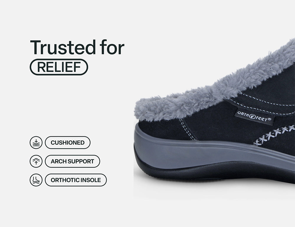 Womens Hands-Free Charlotte Black House Shoes