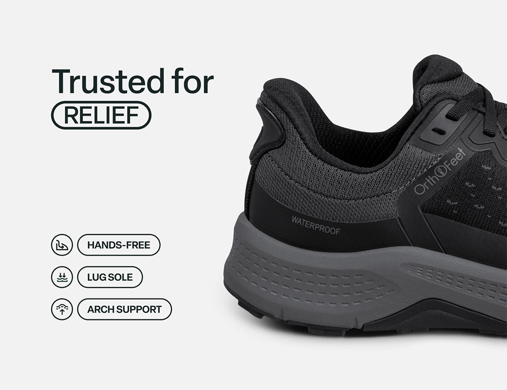 Womens Hands-Free Waterproof Explorer Low Black Hiking Shoes