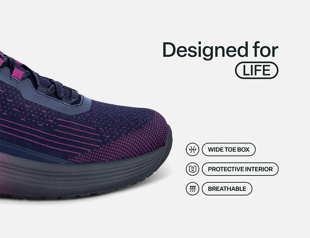 Womens Hands-Free Dart Navy Orchid Trainers