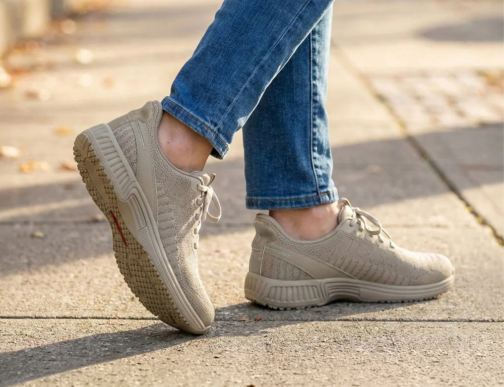 Womens Hands-Free Kita Taupe Trainers