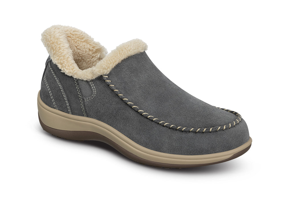 Womens Hands-Free Lorin Grey House Shoes