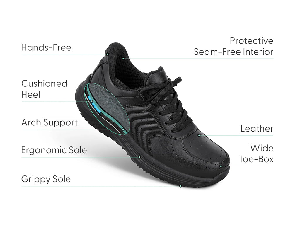 Mens Hands-Free Navigate Black Trainers
