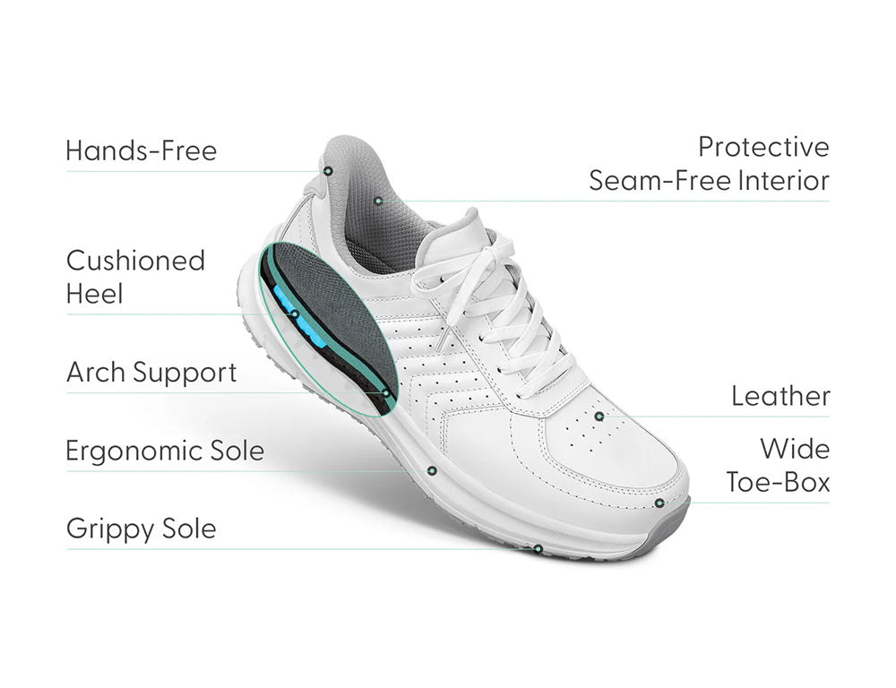 Mens Hands-Free Navigate White Trainers