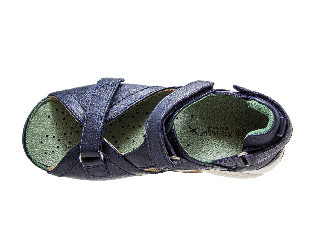 Xsensible Womens Pluto Navy Sandals ShoeMed