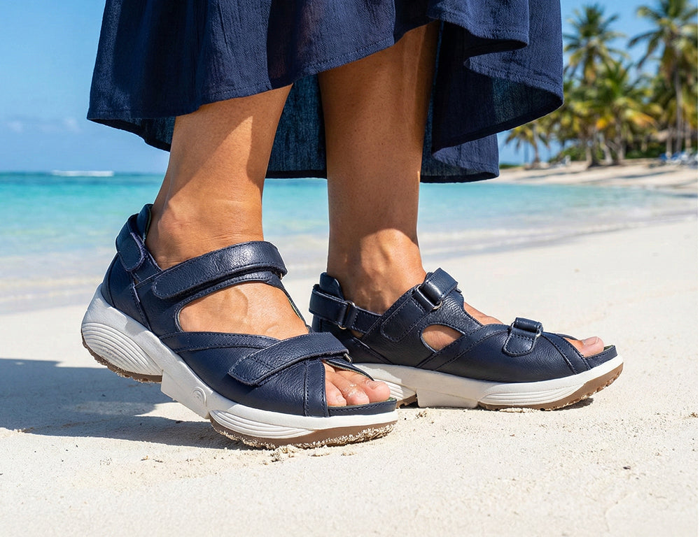 Womens Pluto Navy Sandals