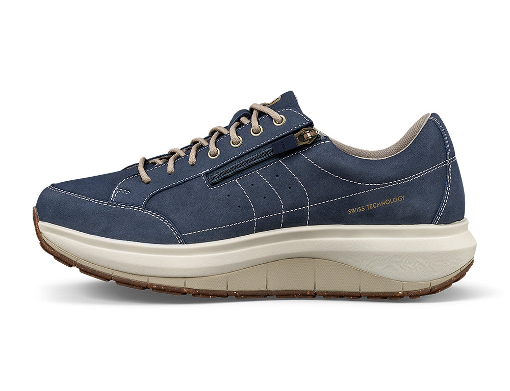 Joya Mens Wave Wide-Fit Zip Moscow Blue II Shoes ShoeMed