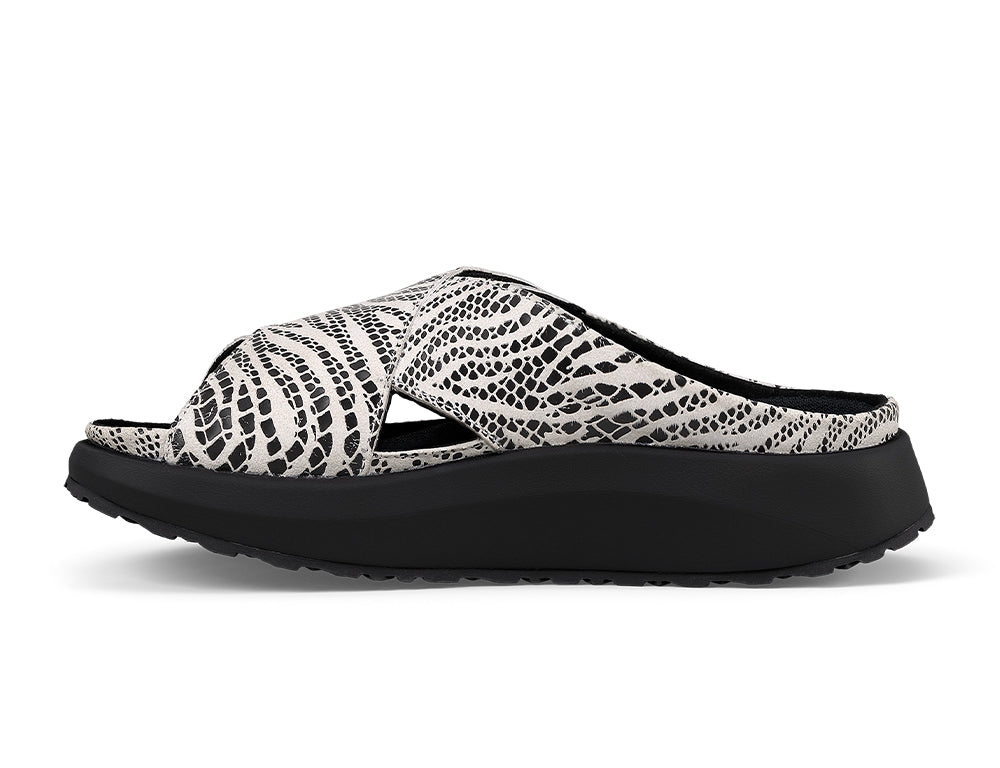 Joya Womens Senso Alicante Black White Sandals ShoeMed