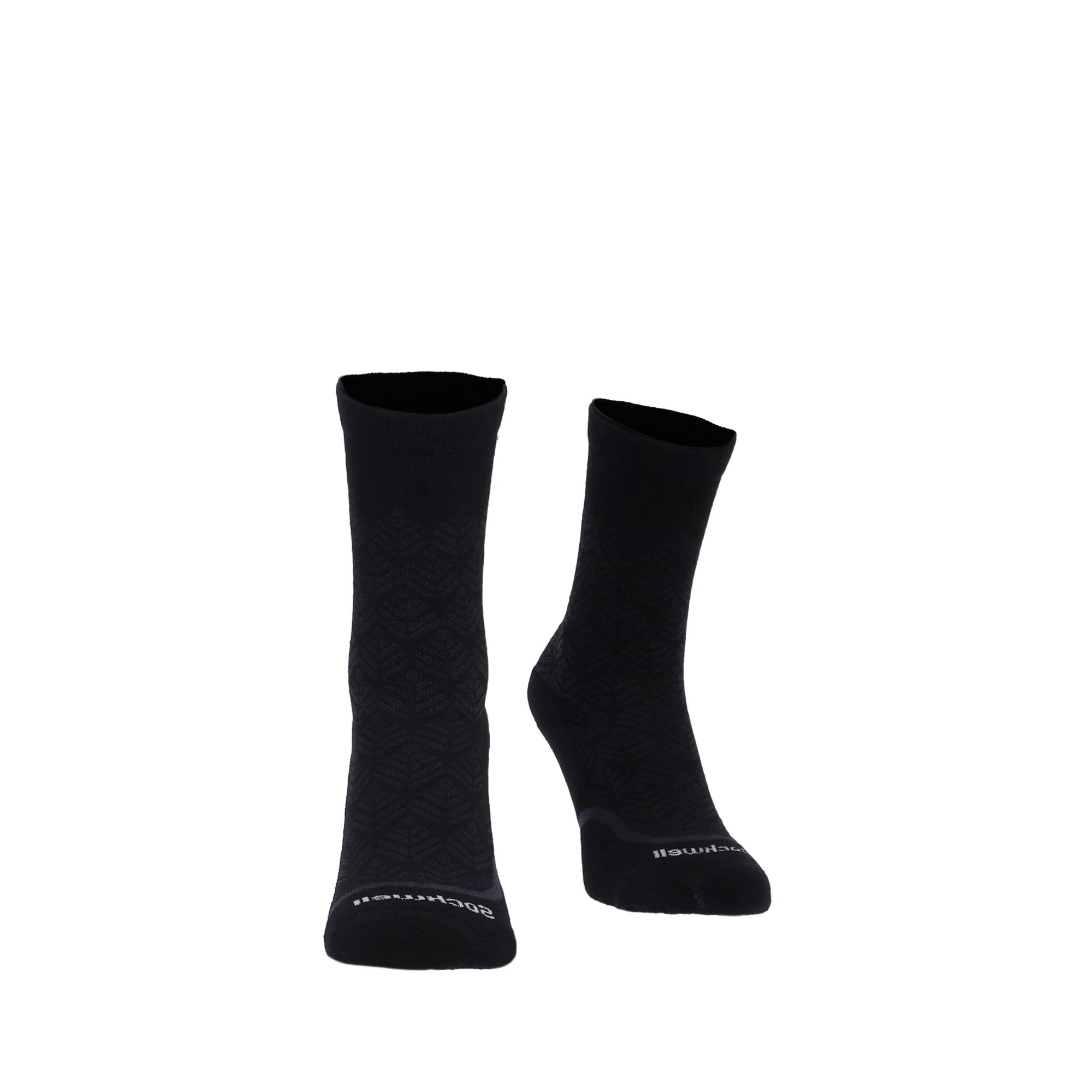 Womens Bunion Ease Crew Black Solid 905 Socks