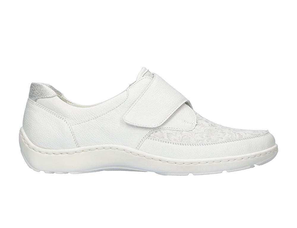 Womens Stretch Henni Denver White Silver Shoes