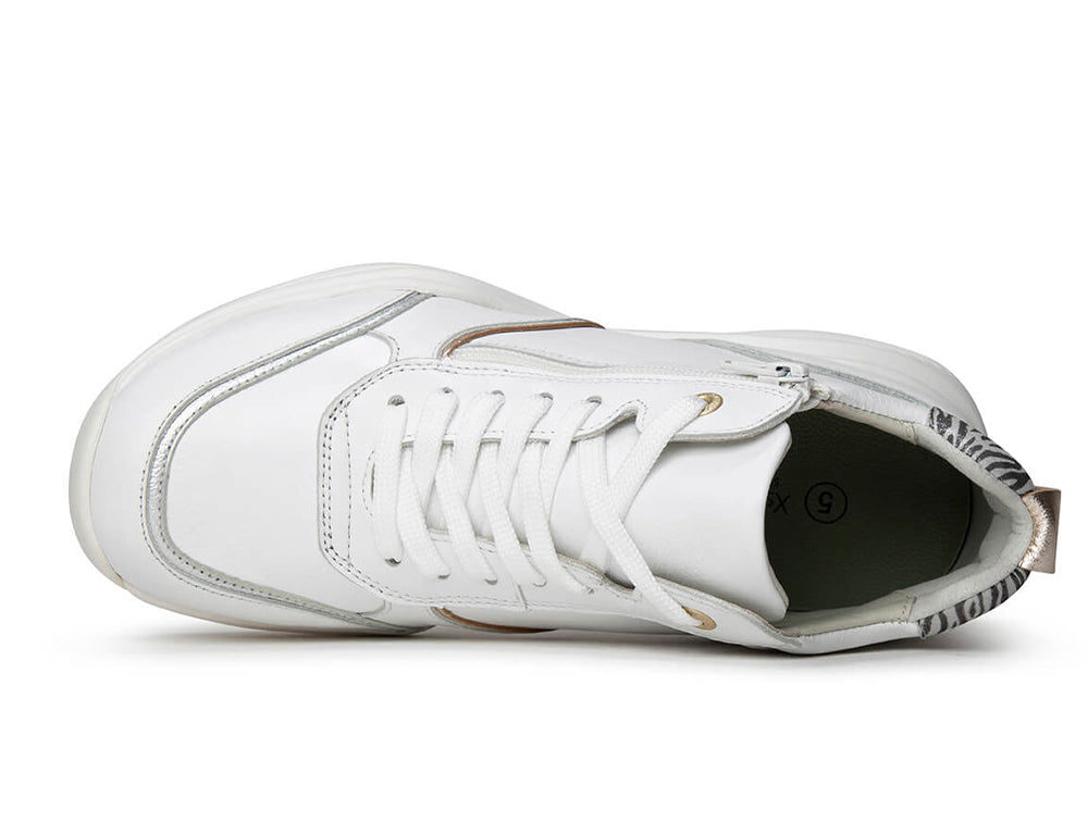 Womens Rocker SWX16 White Trainer Boots