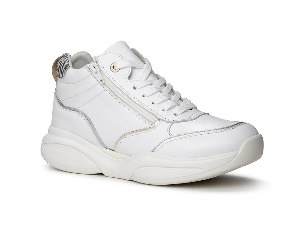 Womens Rocker SWX16 White Trainer Boots