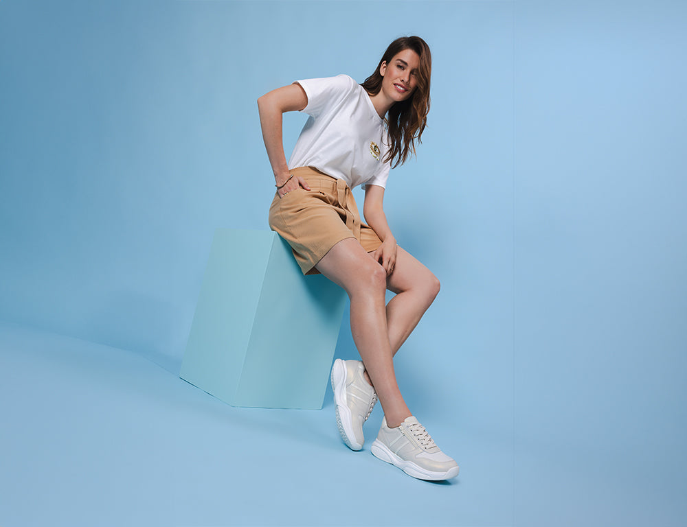 Womens Stretchwalker SWX3 Beige Trainers