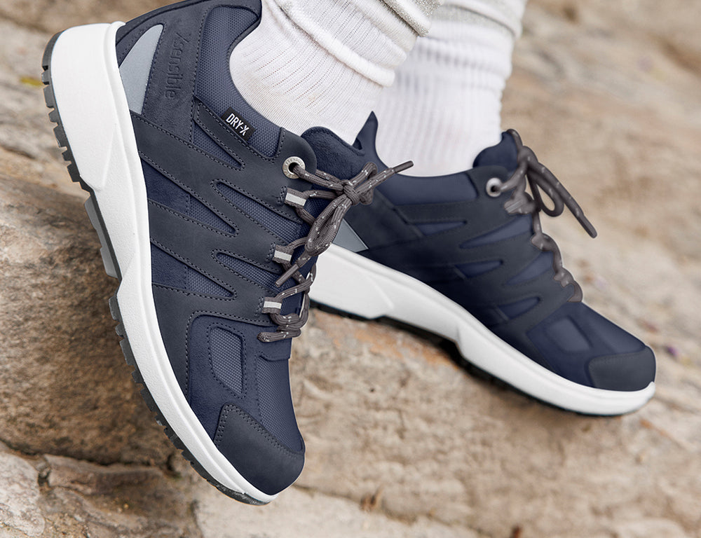 Womens Waterproof Bergen Navy Hiking Shoes