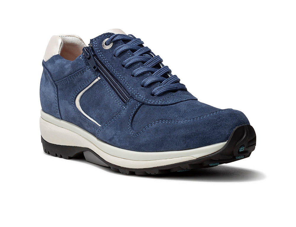 Womens Zip Jersey Denim Trainers