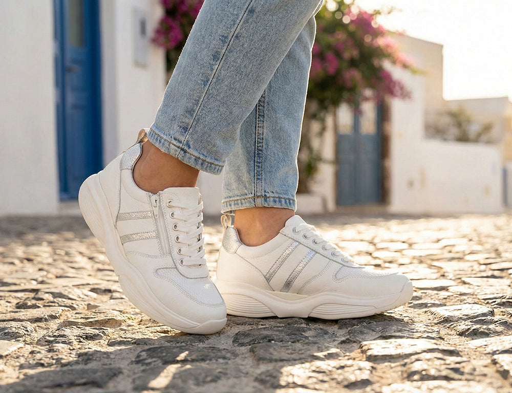 Xsensible Womens Stretchwalker SWX3 White Trainers ShoeMed
