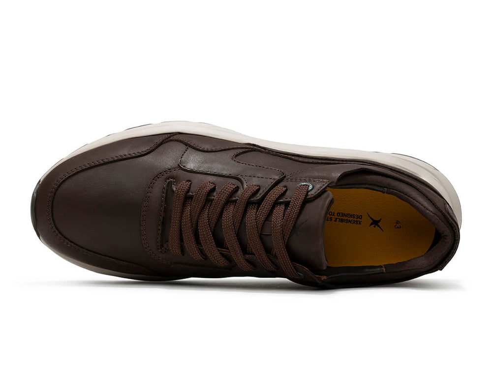 Mens Golden Gate Dark Brown Trainers