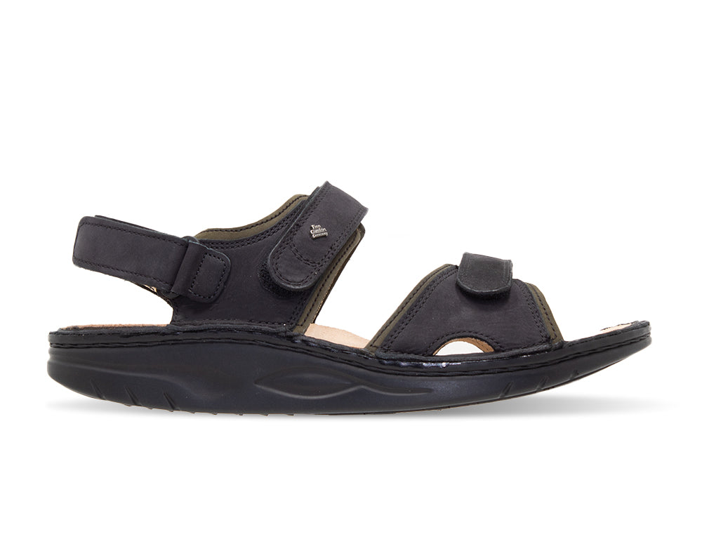 Finn Comfort Black Leather Velcro Sandals Mens 5.5 Wanaka - Finn Comfort - ShoesRX.com main image 3