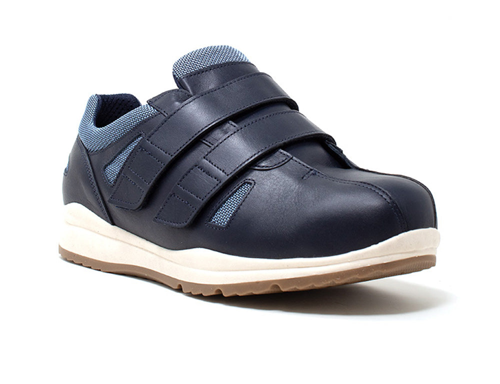 DB Wider Fit Shoes Mens Adjustable Devon Navy Trainers ShoeMed